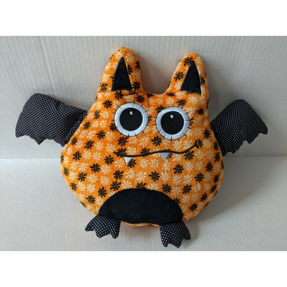 Ganz Bellapops Bat Halloween Black Orange Vampire Stuffed Toy Doll Plush 10"
